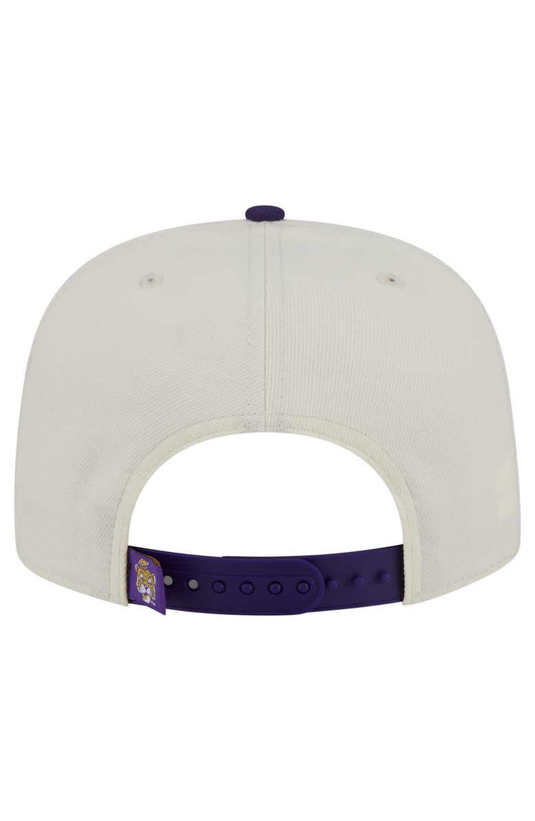 New Era Men's New Era White LSU Tigers Collegiate 9FIFTY A-Frame Snapback Hat, Alternate, color, 