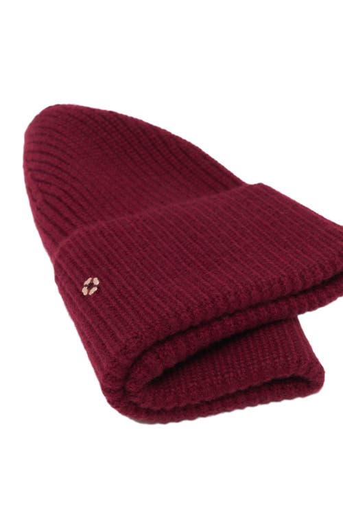 Maje Wool And Cashmere Beanie In Burgundy