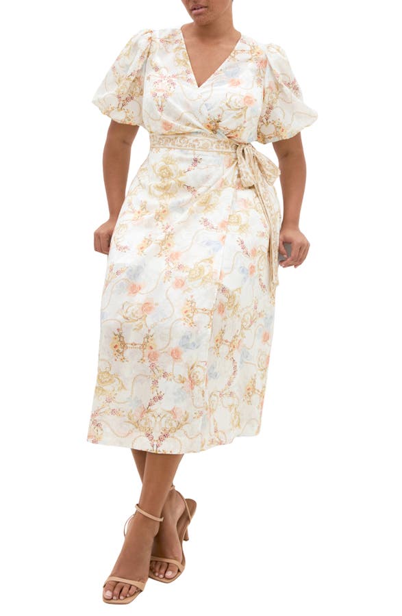Anastasia Flutter Sleeve Midi Dress