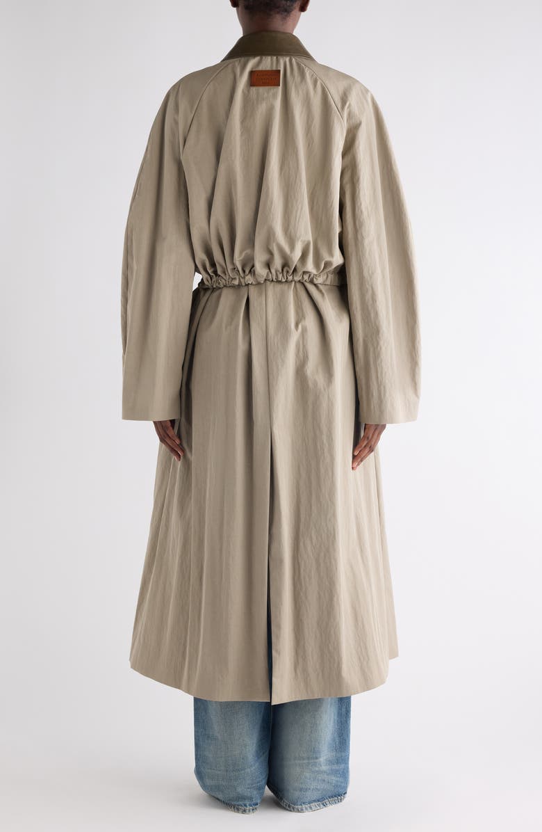 Acne Studios Belted Technical Cotton & Nylon Trench Coat, Alternate, color, Khaki Grey