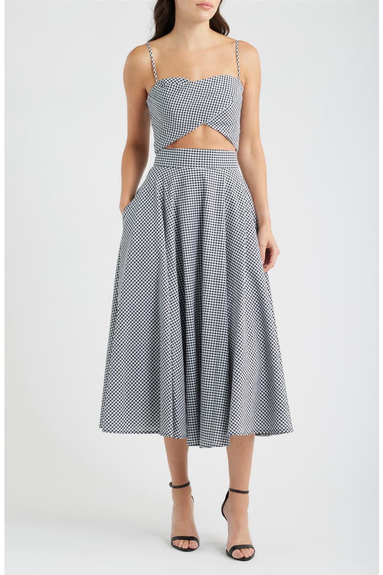 Aysha Check Cotton Seersucker Sundress, Main, color, PICNIC PUFF