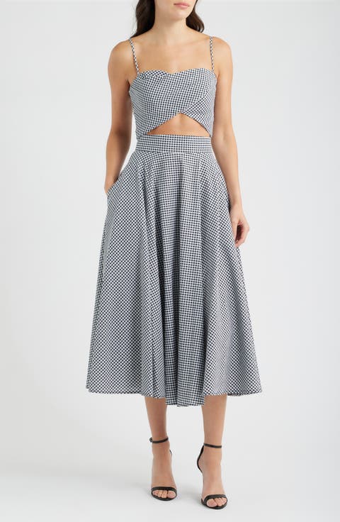 Aysha Check Cotton Seersucker Sundress