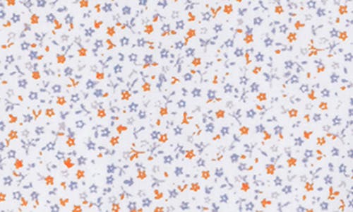 Original Penguin Micro Floral Print Slim Fit Dress Shirt In Tangerine