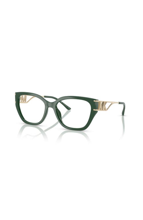 Michael Kors 54mm Square Optical Glasses In Green