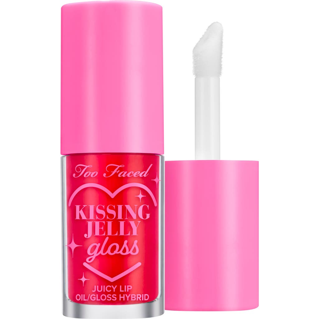 Too Faced Cherry Pie Kissing Jelly Lip Oil Gloss 5ml In Cherry Pie