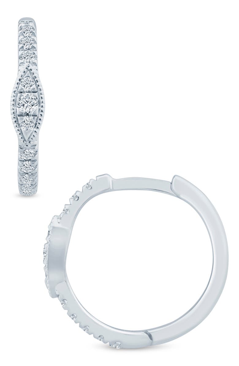 Truly Zac Posen Diamond Hoop Earrings - 0.16ct., Main, color, 