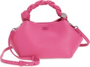 Ganni Small Bou Grained Faux Leather Top Handle Bag