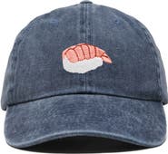 Dalix Shrimp Sushi Embroidered Dad Cap