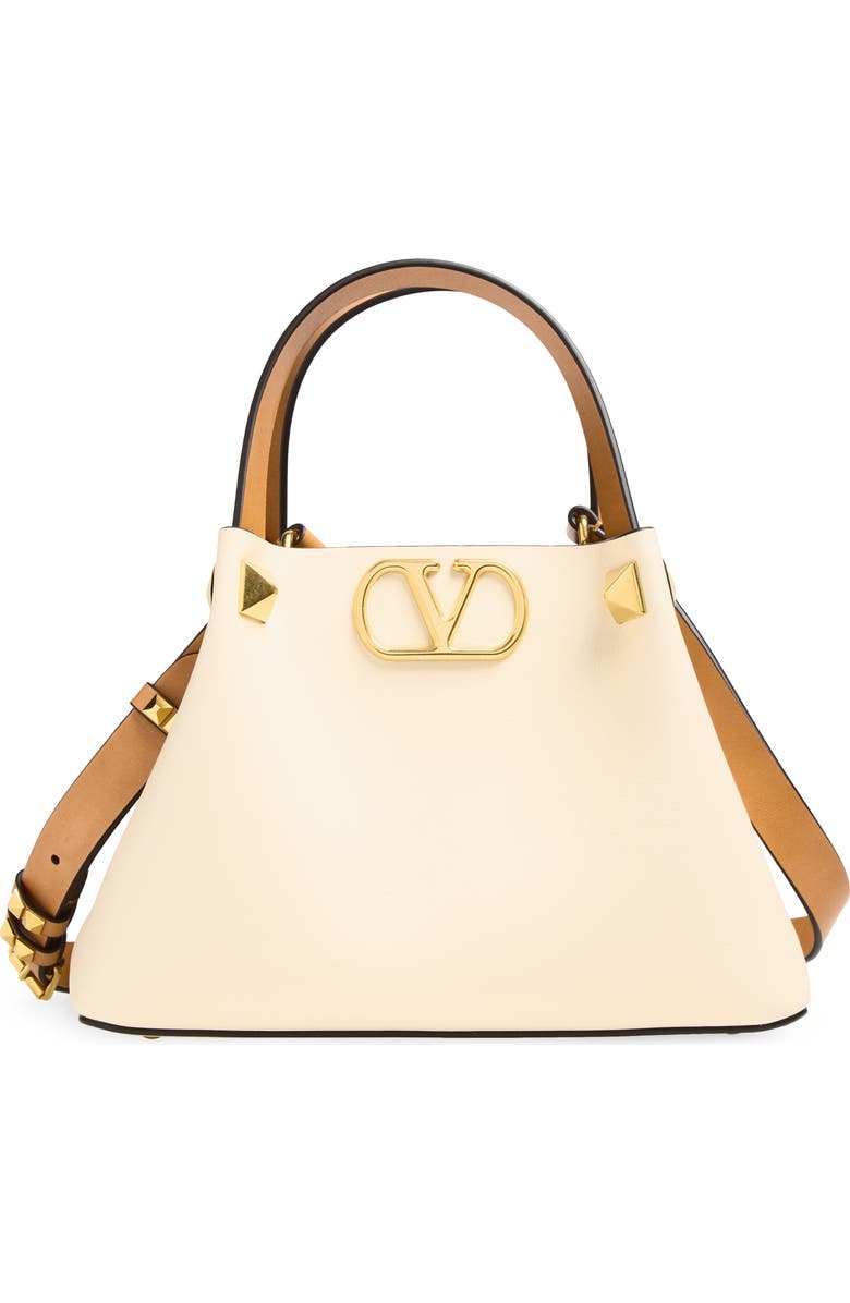 Valentino Garavani Small VLOGO Signature Top Handle Bag, Main, color, White