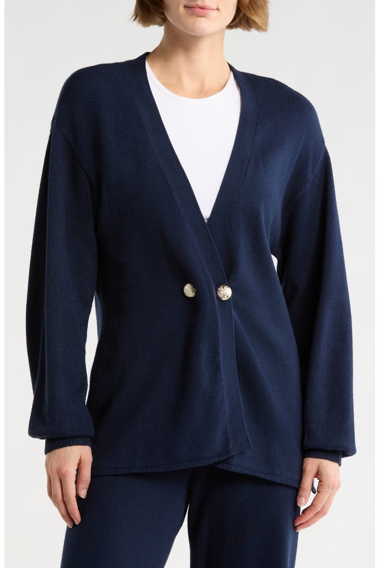 Knit Wrap Cardigan, Main, color, NAVAL BLUE