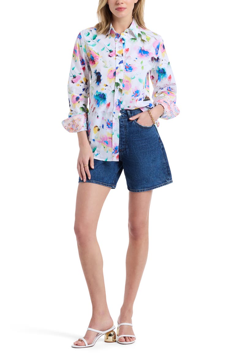 Carrie Long Sleeve Woven Shirt, Alternate, color, MULTI