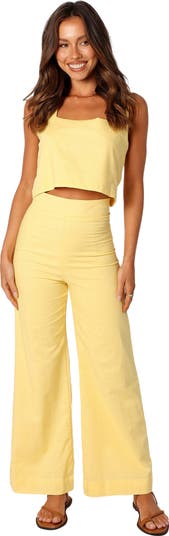 Devlin Cotton & Linen Crop Tank Top