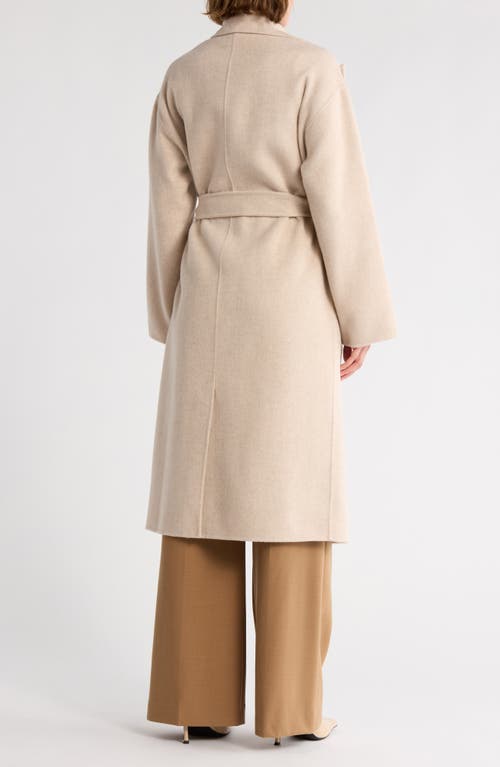 Theory Wool Blend Robe Coat In Neutral