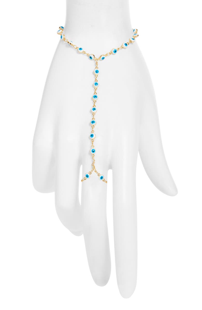 VIDAKUSH Evil Eye Hand Chain, Main, color, Gold