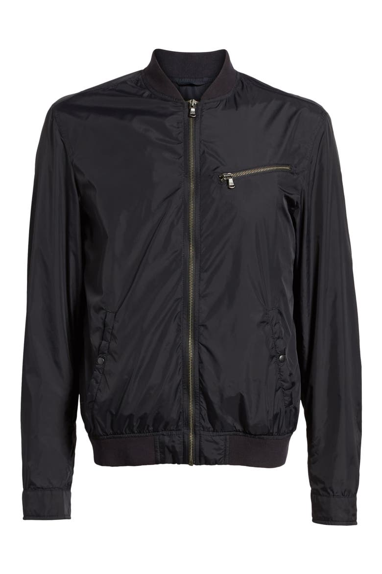 Slim Fit Bomber Jacket, Alternate, color, MARINE