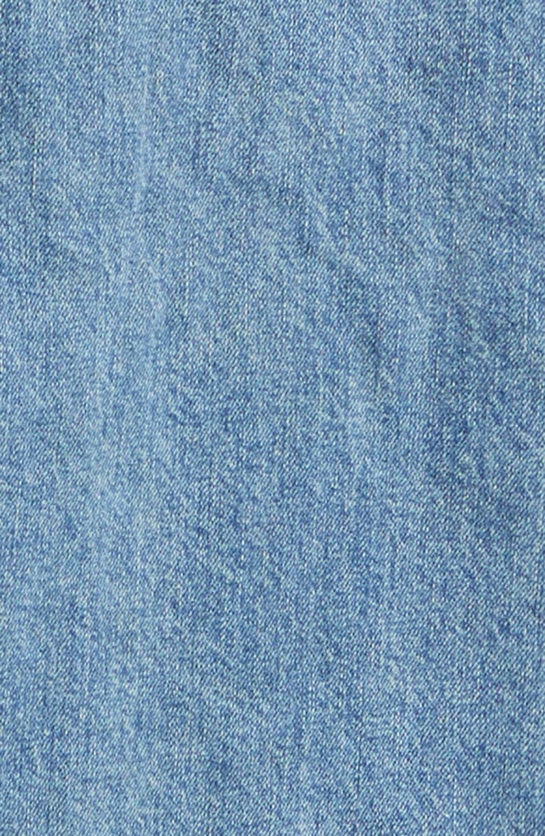 Rick Owens DRKSHDW Distressed Denim Overshirt, Alternate, color, Washed Indigo