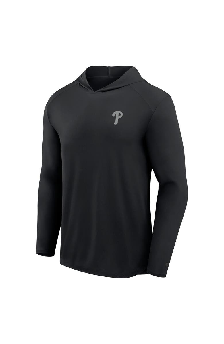 FANATICS Men's Fanatics Black Philadelphia Phillies Front Office Power Mono Long Sleeve Hoodie T-Shirt, Alternate, color, Black