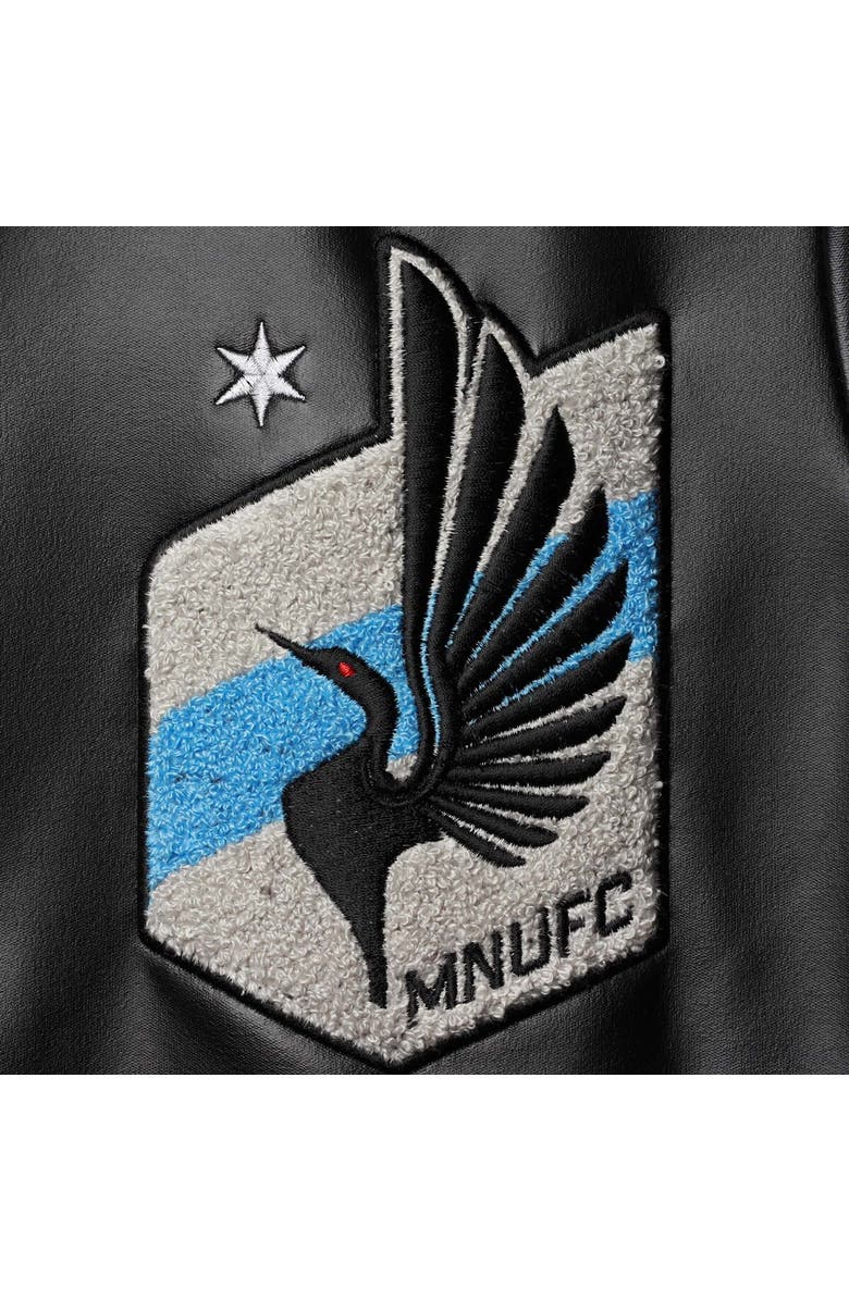 THE WILD COLLECTIVE Women's The Wild Collective Black Minnesota United FC Full-Snap Bomber Jacket, Alternate, color, Black