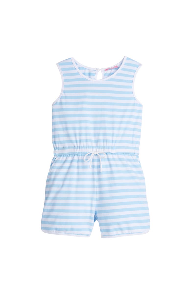 BISBY Kids' Knit Rugby Romper, Alternate, color, Blue Stripe