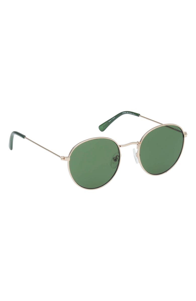 abercrombie kids Kids' Round Sunglasses, Alternate, color, Gold / Green