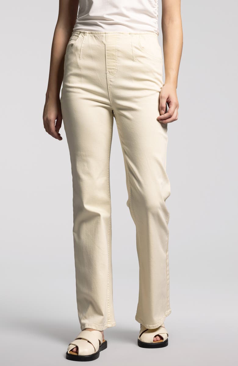 WEEKEND LOS ANGELES Manon Twill Pull-On Pants, Main, color, Ivory