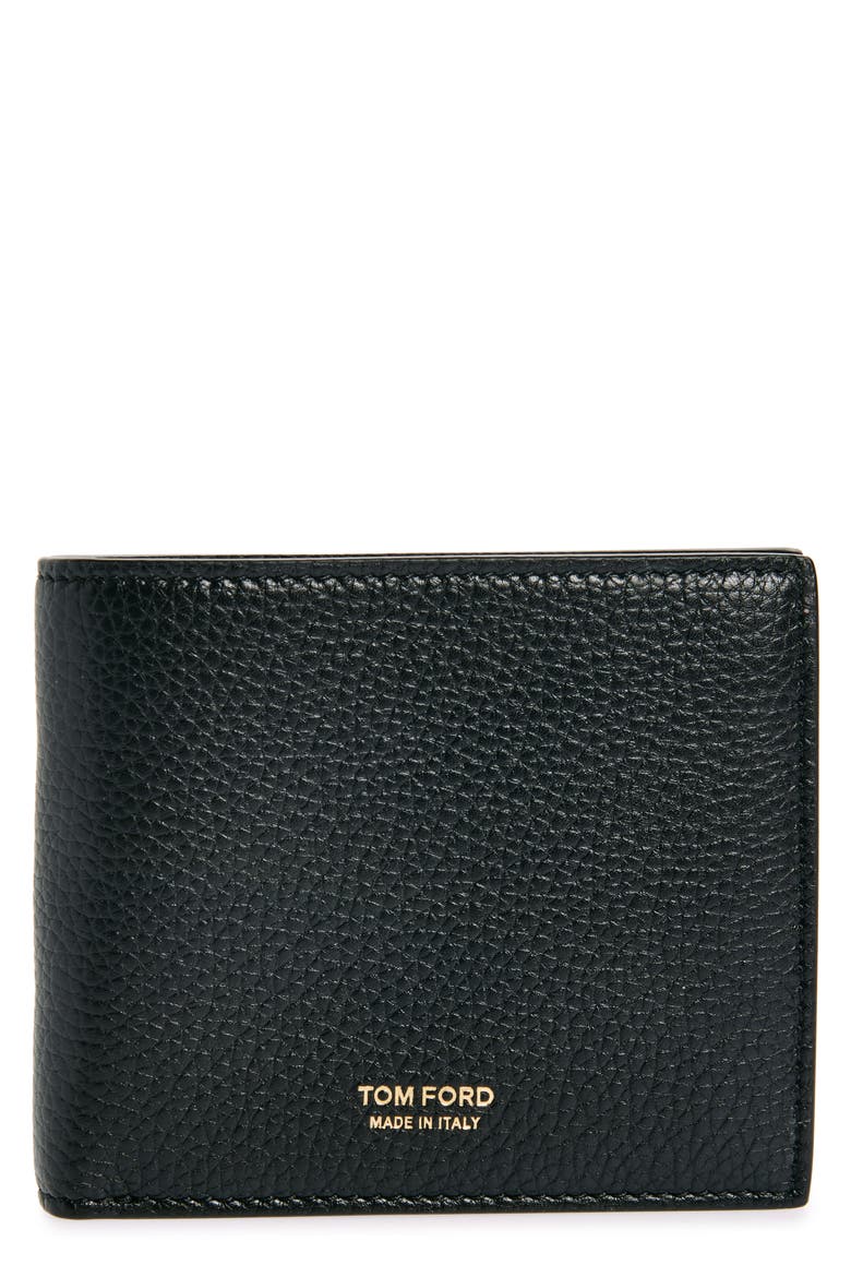 T-Line Soft Grain Leather Bifold Wallet, Main, color, 1N001 BLACK