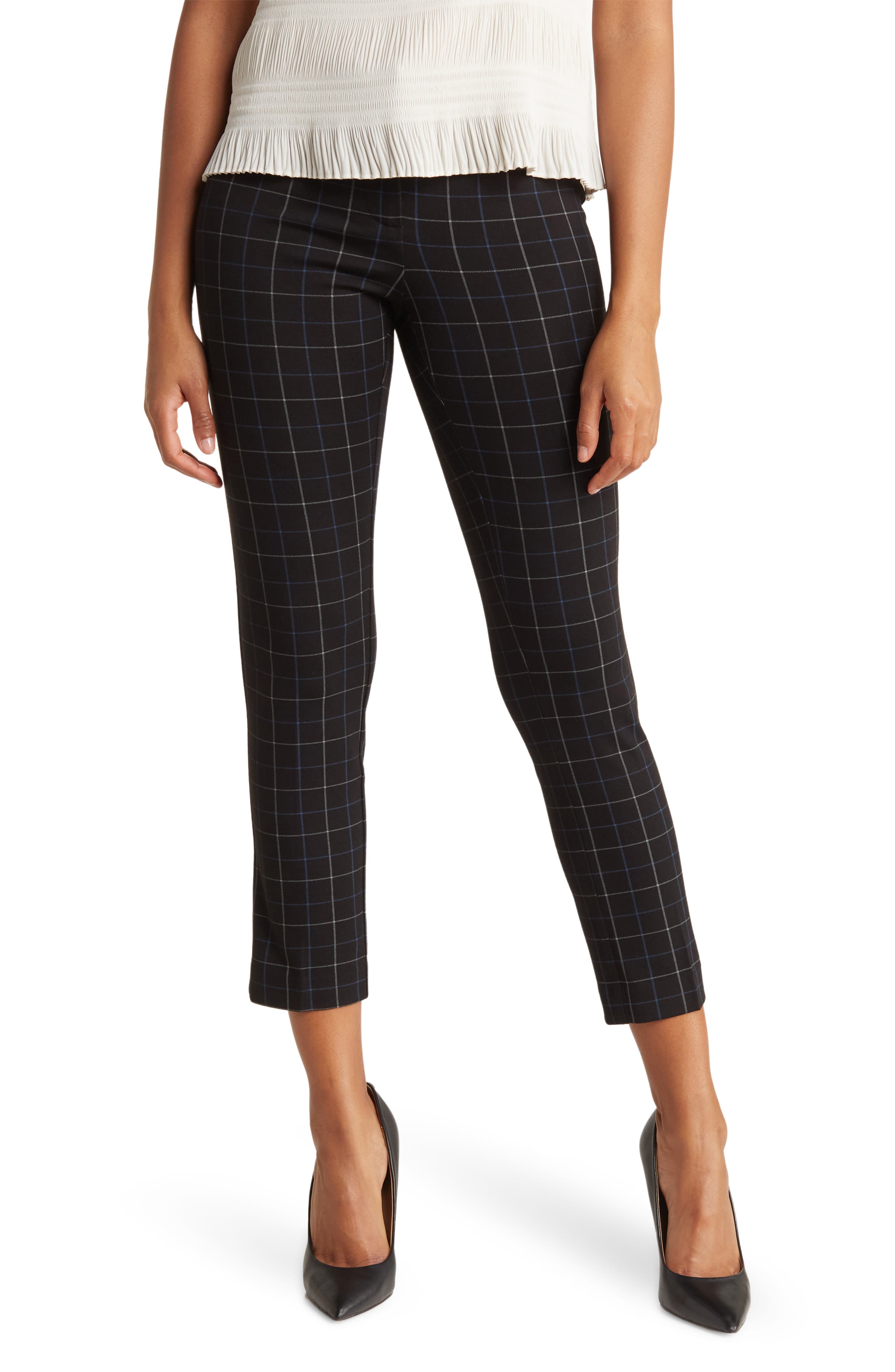 Amanda & Chelsea Amanda Windowpane Ponte Pants