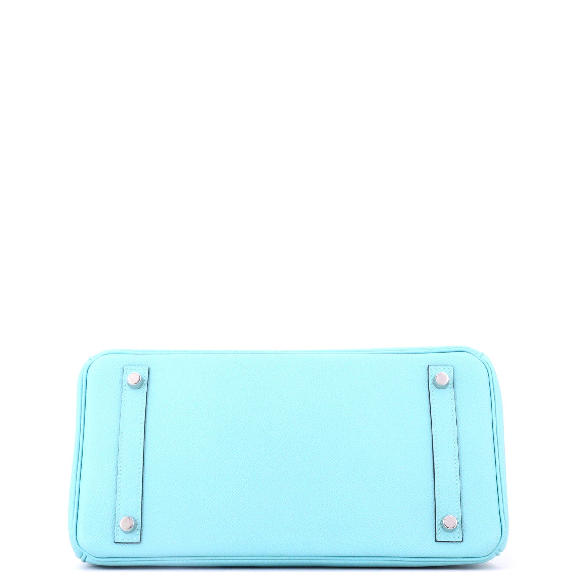 Birkin Handbag Blue Epsom with Palladium Hardware 30, Alternate, color, Blue