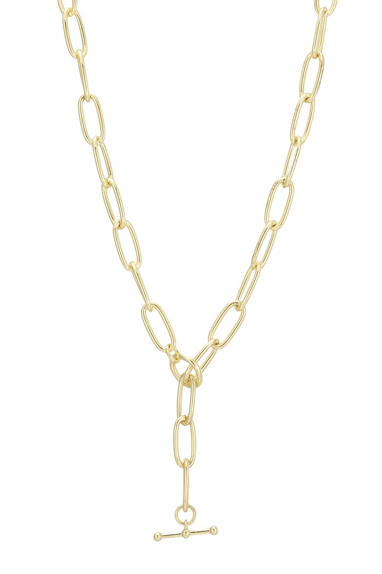 14k Gold Plated Chunky Slide Toggle Necklace, Alternate, color, GOLD