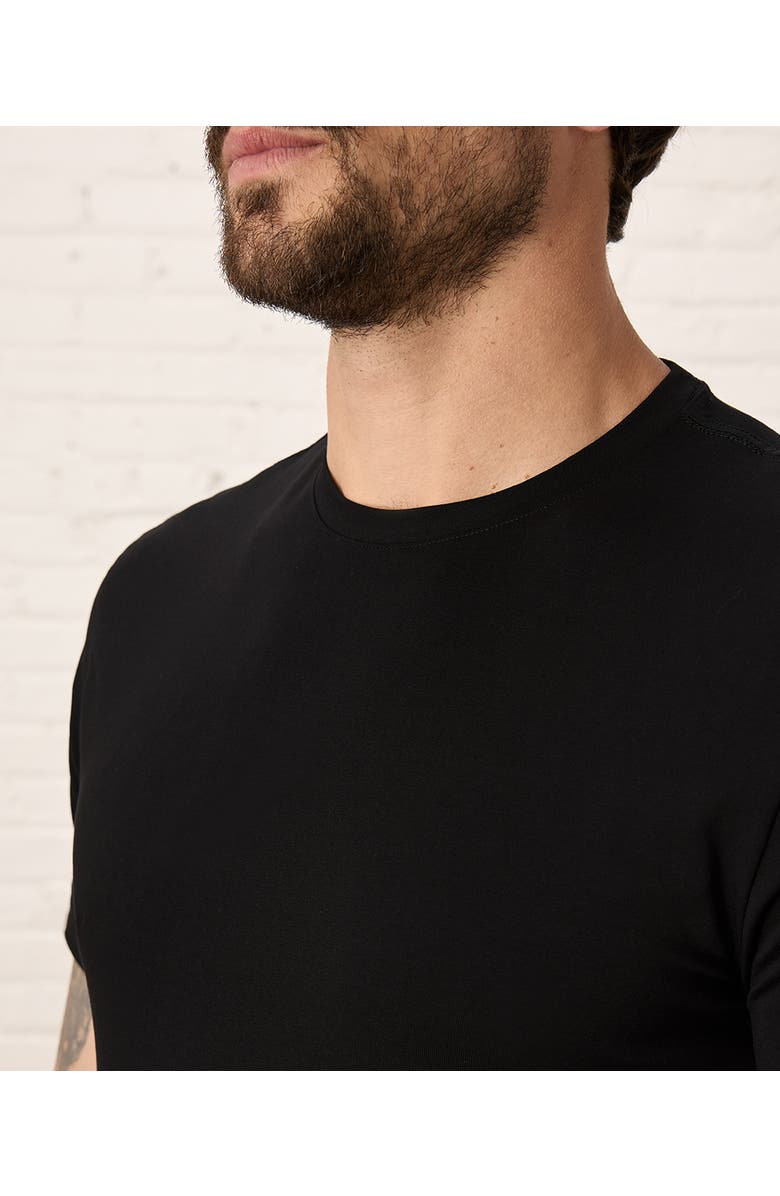 Pact Luxe Essential Slim Fit Crewneck Tee Made With Organic Cotton, Alternate, color, Black