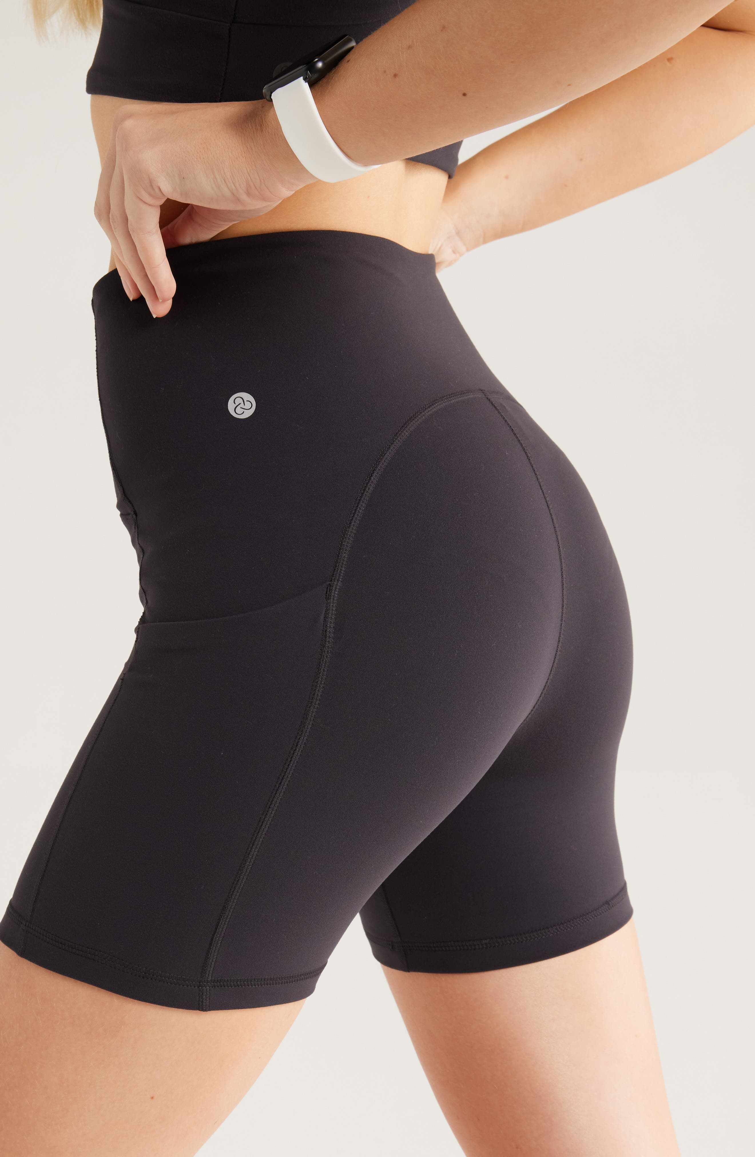 Zella Studio Luxe Pocket Bike Shorts (Women) | Nordstrom