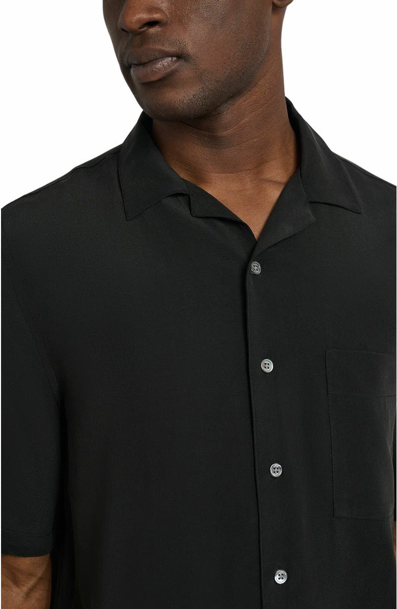 Onia Silk Vacation Shirt, Alternate, color, Black