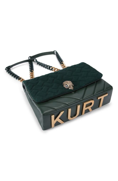 Kurt Geiger London Large Kensington Quilted Shoulder Bag In Green
