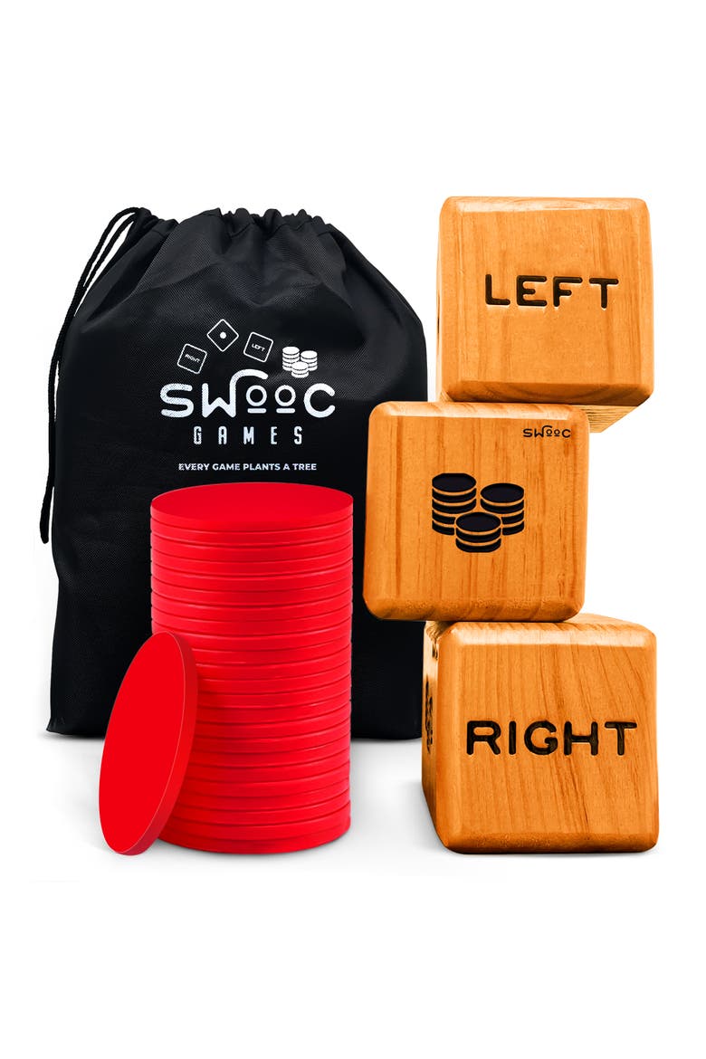 Giant Right Center Left Game, Main, color, Brown