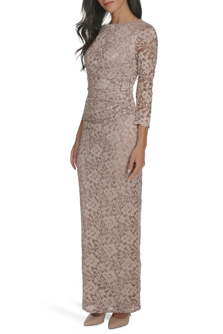Lace Column Gown, Alternate, color, CHAMPAGNE