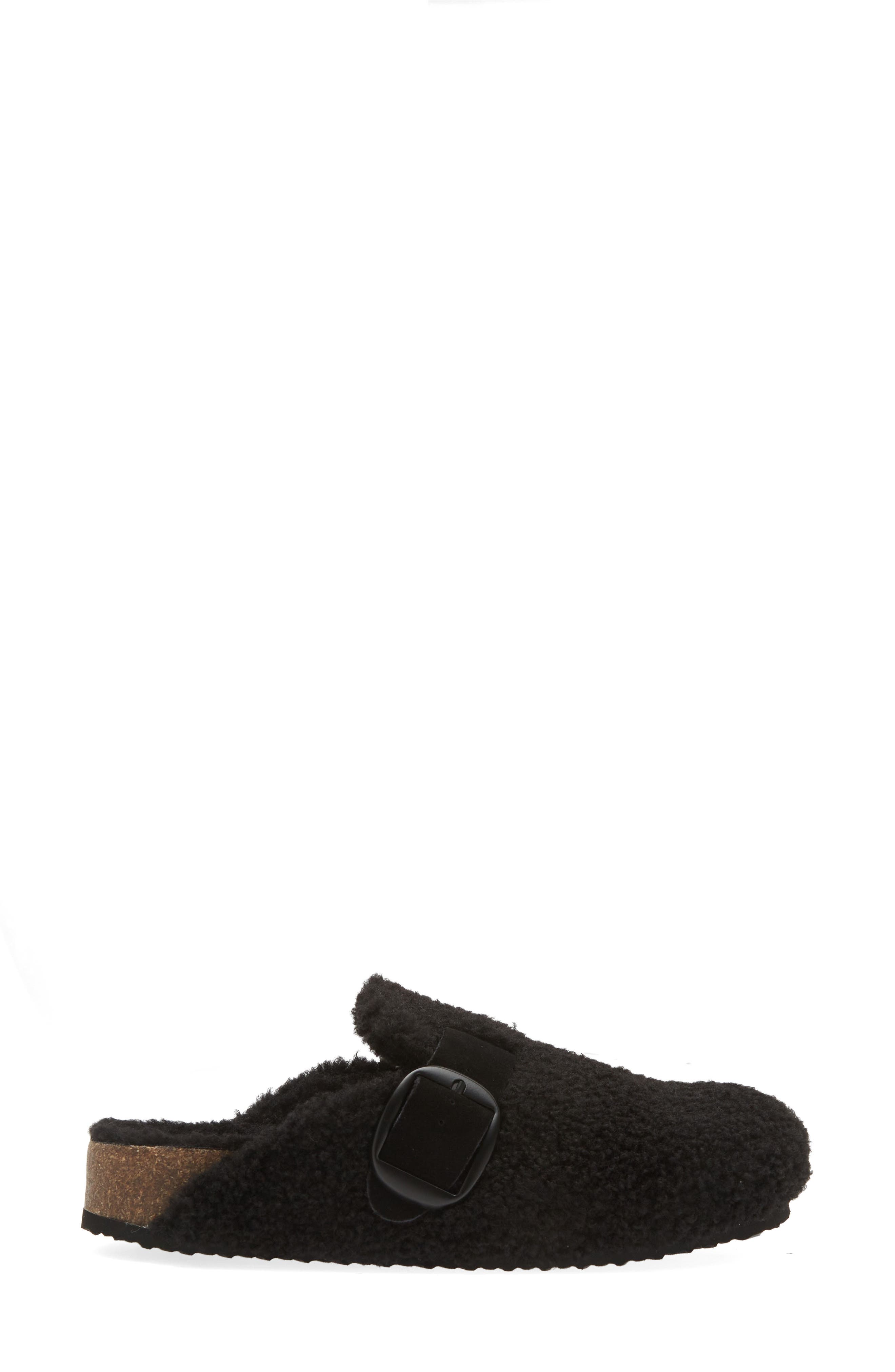 Cuddle Faux Shearling Slipper, Alternate, color, BLACK