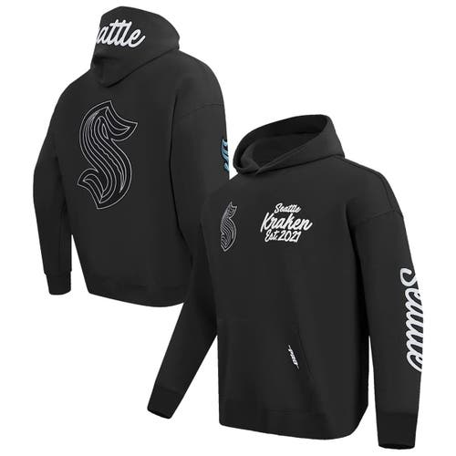 Pro Standard Black Seattle Kraken Paint The City Pullover Hoodie