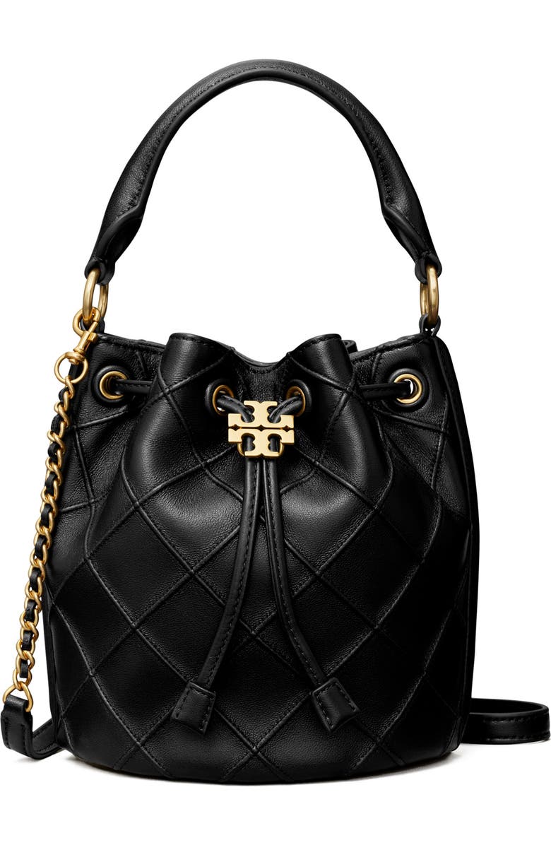 Tory Burch Small Fleming Soft Leather Bucket Bag, Main, color,