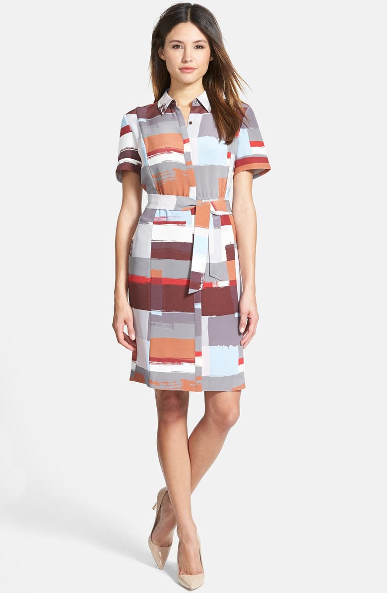 Classiques Entier<sup>®</sup> Print Silk Shirtdress, Main, color, 