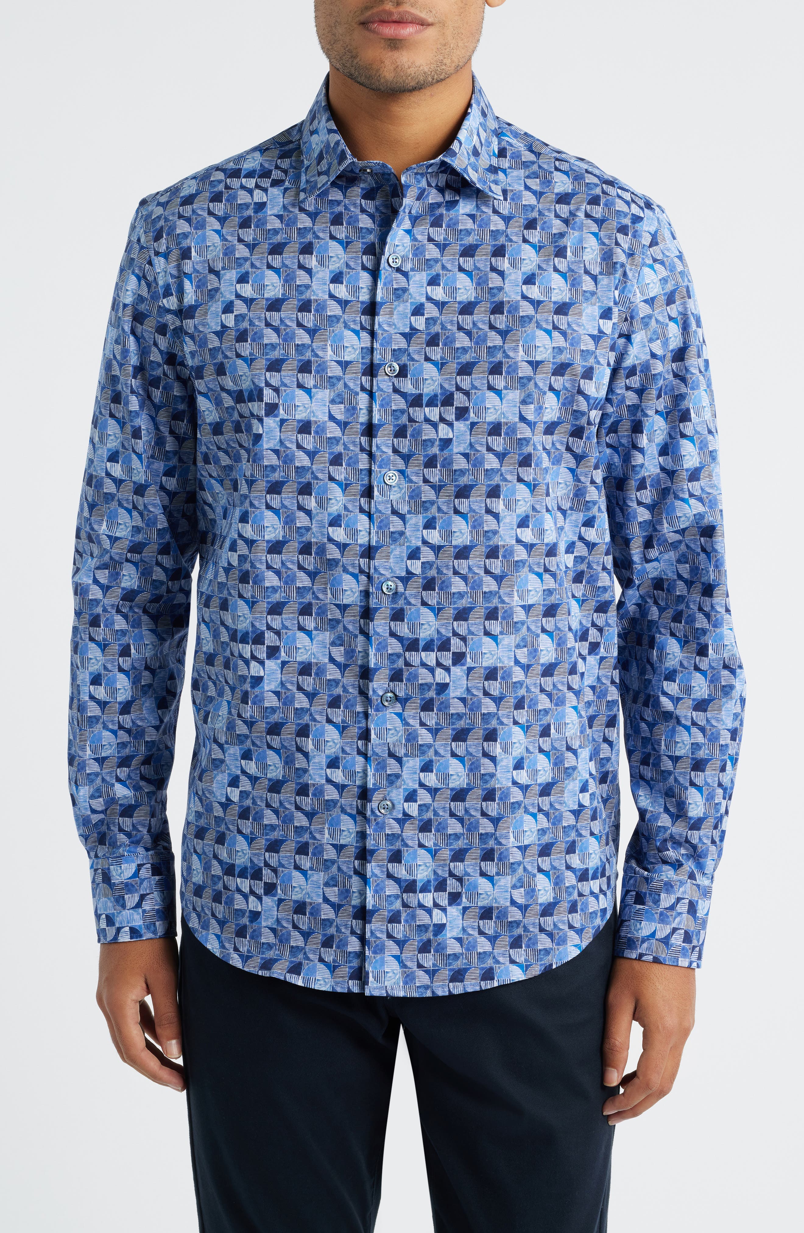 Bugatchi Julian Shaped Fit Button-Up Shirt