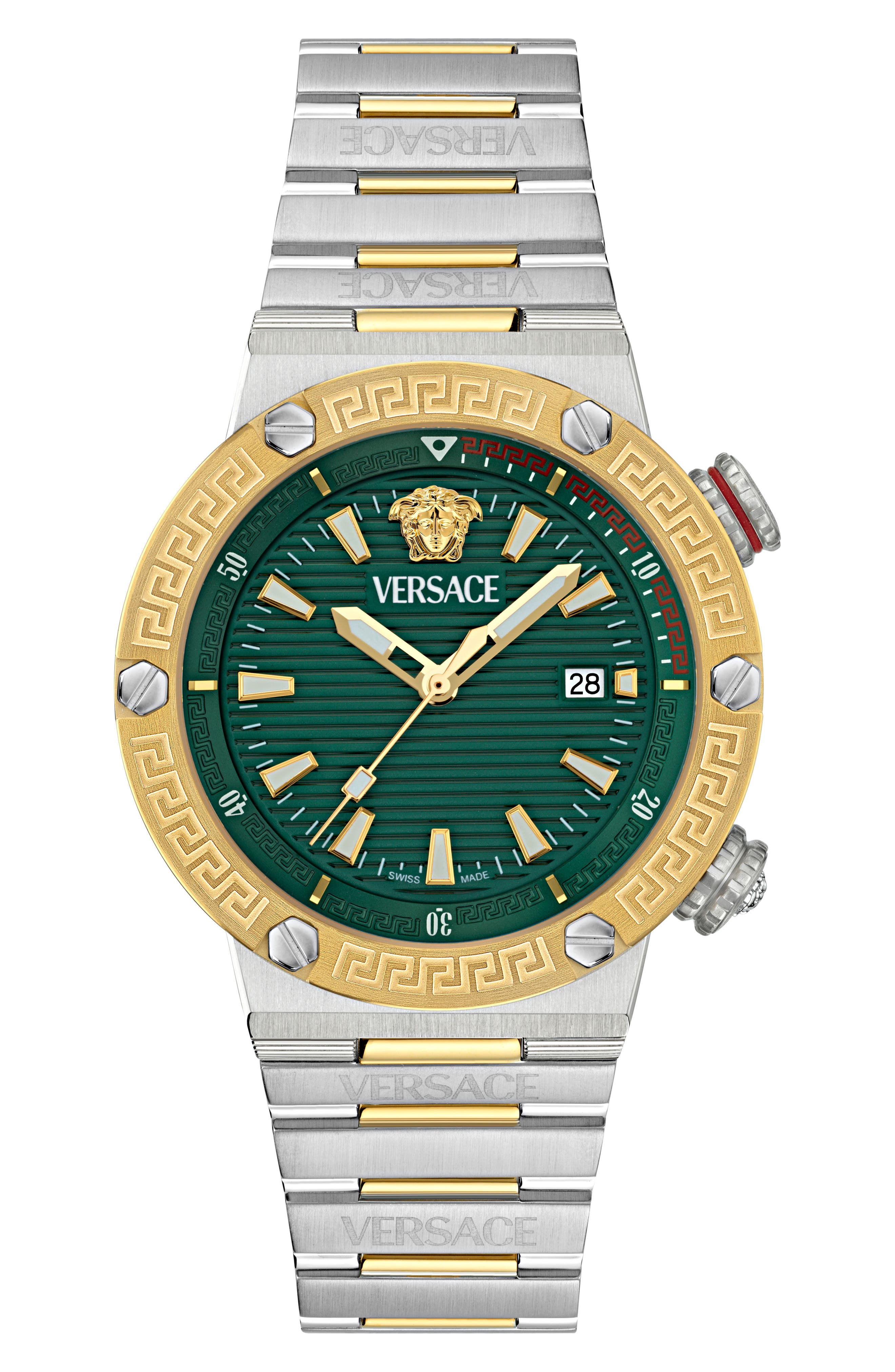 Versace Greca Diver Bracelet Watch, 43mm