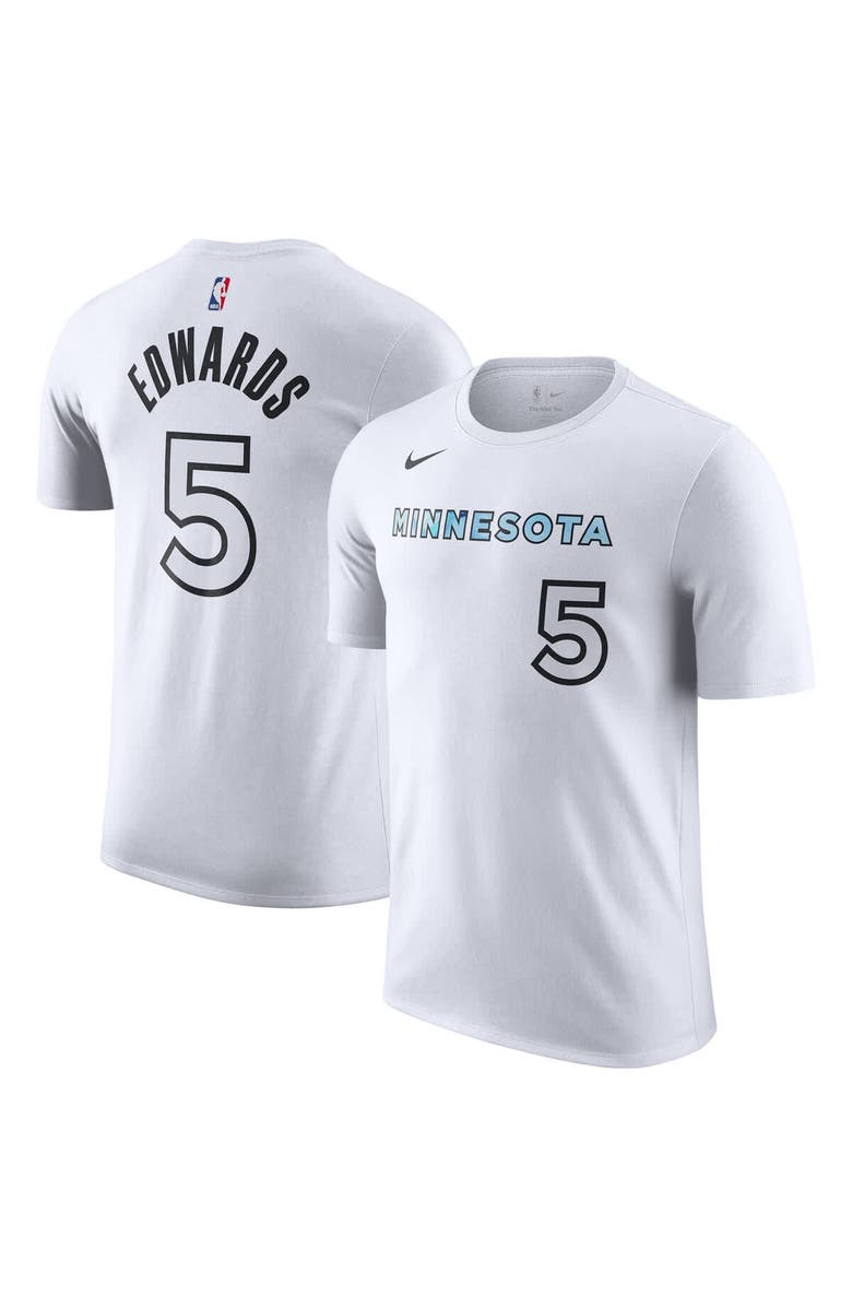Nike Men's Nike Anthony Edwards White Minnesota Timberwolves 2024/25 City Edition Name & Number T-Shirt, Main, color, 