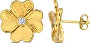 Julianna B. Diamond Flower Stud Earrings 10k