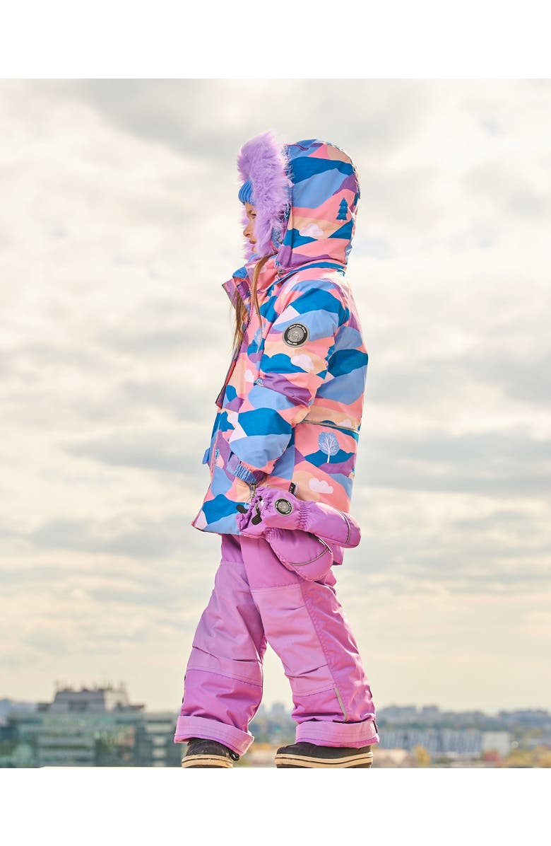 Deux par Deux Little Girl's Solid Mittens Purple, Alternate, color, 