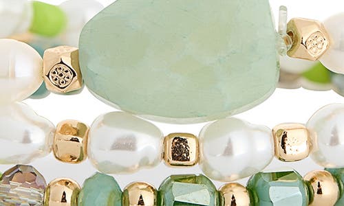 Nordstrom Rack Set Of 3 Beaded Stretch Bracelets In Multi