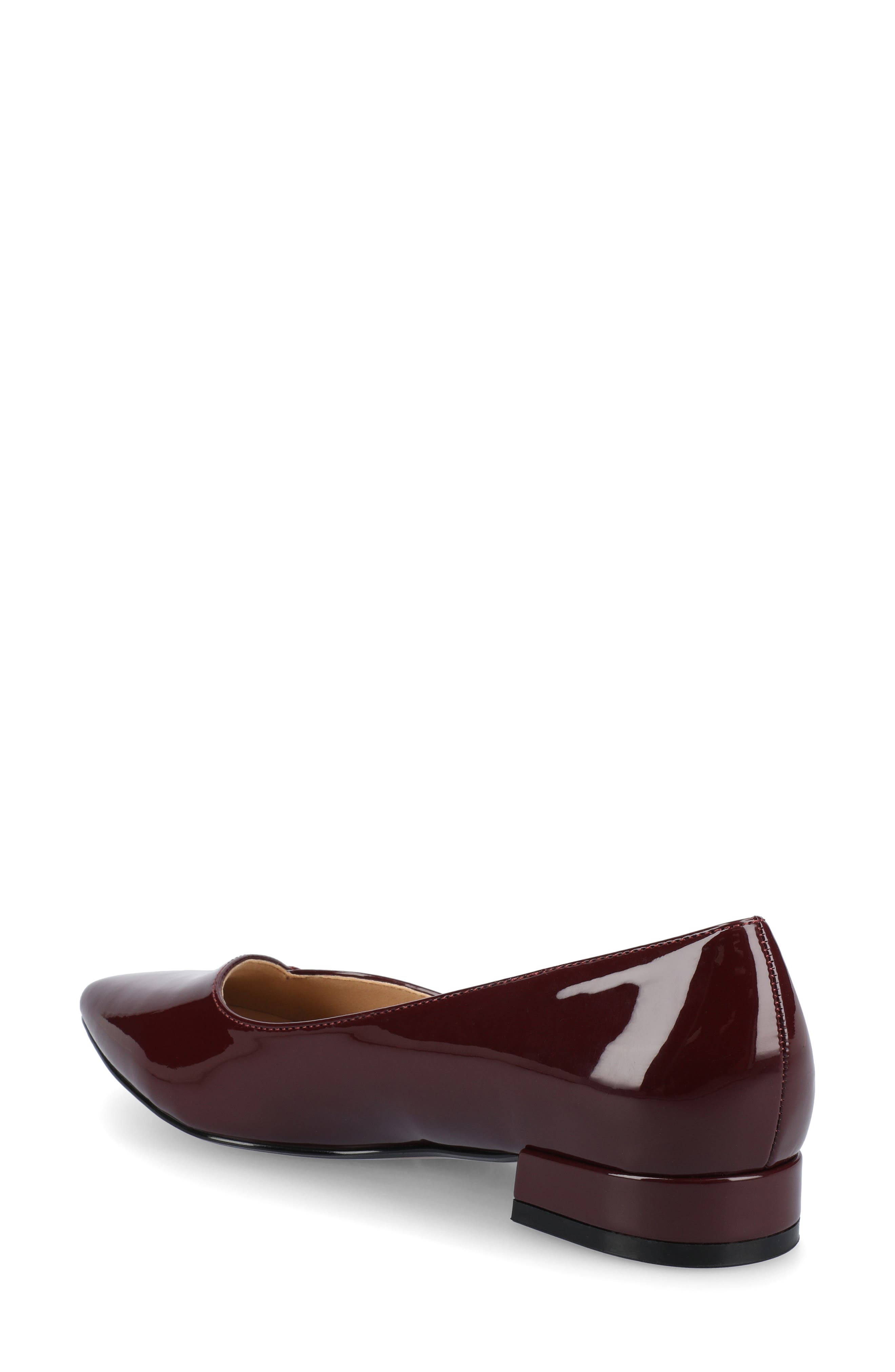 Carmin Pointed Toe Flat, Alternate, color, PATENT/ OXBLOOD