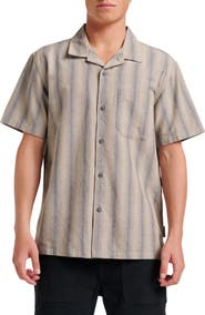 Quiksilver Oxford Stripe Cotton Button-Up Shirt