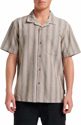 Quiksilver Oxford Stripe Cotton Button-Up Shirt