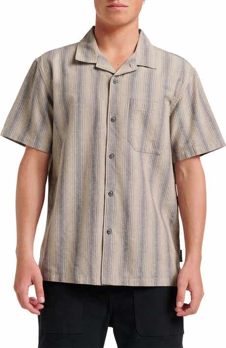 Quiksilver Oxford Stripe Cotton Button-Up Shirt