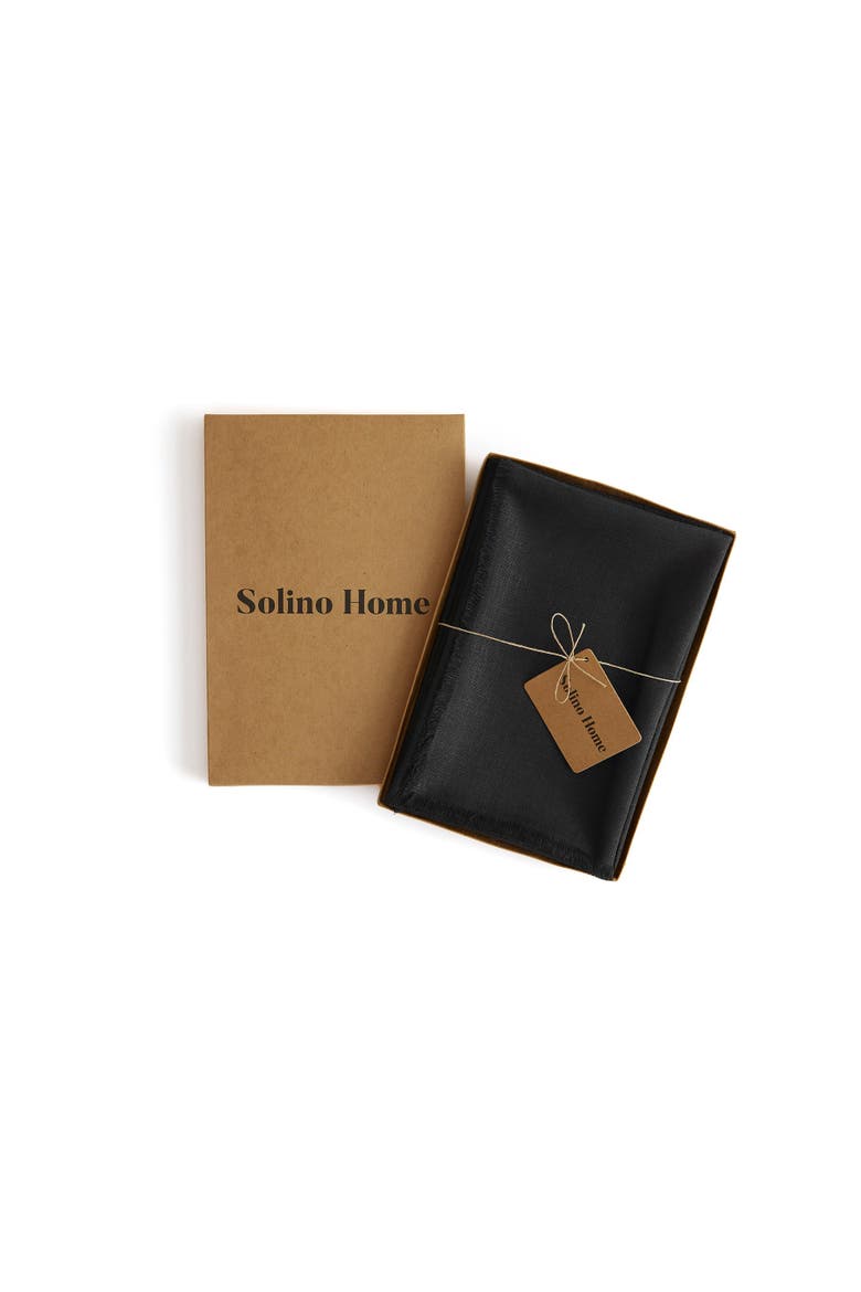 Linen Dinner Napkins Set of 4, 20 x 20" - Fringe, Alternate, color, Black